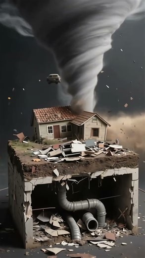 Hyper Realistic Diorama of Tornado Disaster #youtubeshorts #shorts #tornado