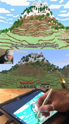 painting in Minecraft 🏔️ #painting #minecraft #artistsoftiktok #digitalart #fyp