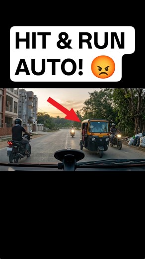 Auto Driver Hit and Run Away! Caught on Dashcam 🚨 #shorts