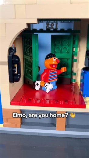 Silly Street on Instagram: "Ernie visits Elmo’s room #lego #toys #sesamestreet #elmo #parody"