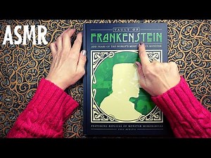 ASMR | Vault of Frankenstein! Lovely Illustrated Book - Whispered Reading - Mary Shelley's Monster