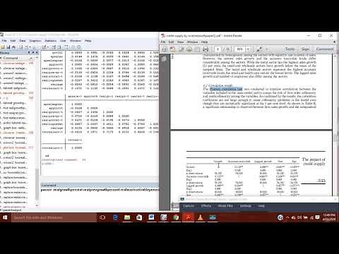 Pairwise Correlation using stata