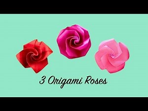 Origami Rose | 3 Ways to Fold a Lovely Paper Rose | Perfect Valentine's Day Gift Ideas