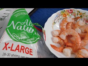 Walmart Shrimp, Extra Large Frozen Cooked All Natural Peeled Deveined Tail-On Shrimp