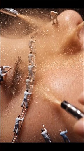 Tiny Workers Apply Mascara 👁️✨ | Oddly Satisfying Beauty ASMR#ai #asmr