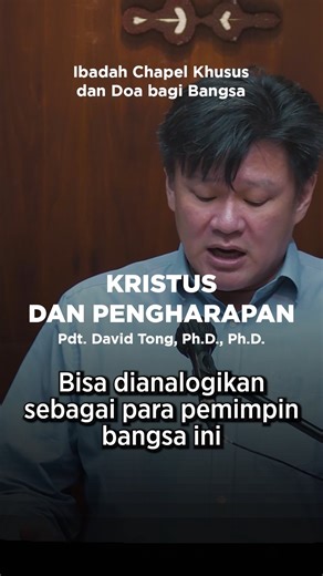 𝗟𝗜𝗙𝗘 𝗔𝗧 𝗖𝗔𝗟𝗩𝗜𝗡 | 𝗖𝗛𝗔𝗣𝗘𝗟 Rabu, 3 September 2025 “Hanya Kristus yang menjadi sumber pengharapan sejati." Pdt. David Tong, Ph.D., Ph.D. Rektor Calvin Institute of Technology "Kristus dan Pengharapan." Soli Deo Gloria✨🙏 #CalvinInstituteofTechnology #CIT #RedeemingLives #RedeemedToRenew #GodsPeoleforGodsGlory #CalvinWeeklyChapel | Calvin Institute of Technology