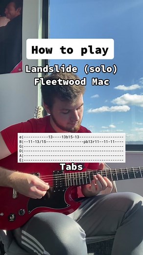 Landslide Solo Tutorial for Guitar by Fleetwood Mac