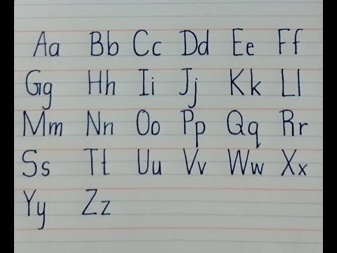 How to write english alphabet?