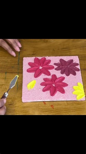3D Textured Art Flower #shorts #art
