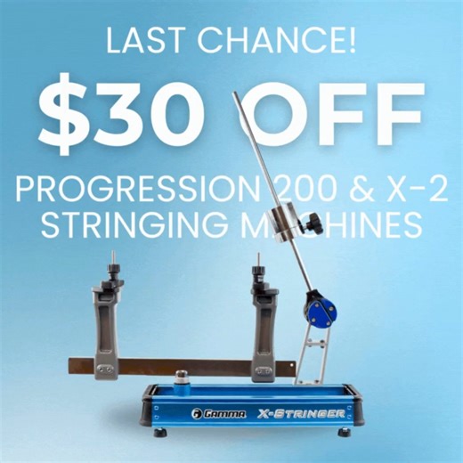 SALE ENDS SOON! ⚡ With our stringing machines, you can ensure your racquet is always in top condition, giving you the confidence and performance boost you need on the court. Precision, control, and durability are just a click away. #tennis #stringingmachine | GAMMA Tennis