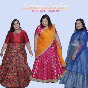 Lehengas can look stunning on every bodytype. Here's some styling inspiration for the curvy girl! | Glamrs