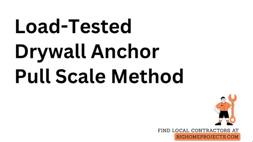 How to Load Test Drywall Anchors for Strength | Big Home Projects posted on the topic | LinkedIn