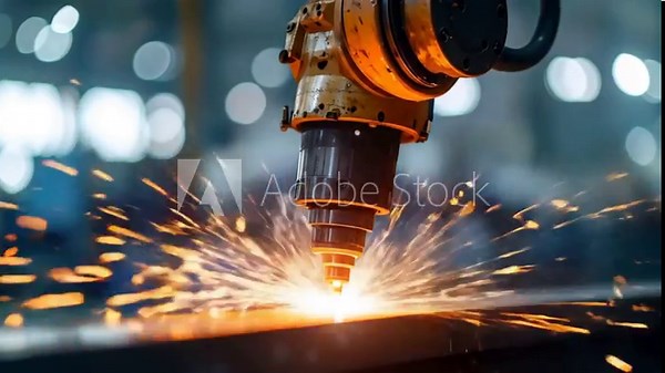 Automated Welding Process in Manufacturing: Robot Arm Precision and Efficiency at Work