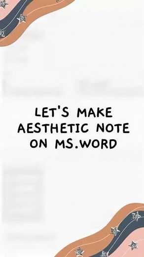 MAKE AESTHETIC NOTE ON MS.WORD #Shorts