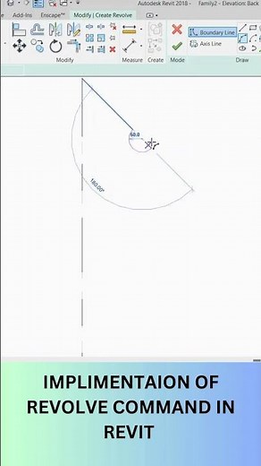 How to use revolve command in Revit #shorts | Implementation of revolve command in Revit