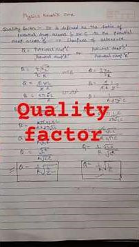 #Quality factor or sharpness of resonance,Chapter 7# physics, Class 12th