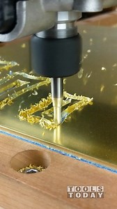 What do you think of the look of these? Cutting and installing some brass bowties with the Amana Tool 51408-Z 3/16" diameter ZrN coated spiral 'O' flute bit on the Axiom AR8 CNC, all available on our website! -- RPM: 18,000 Feed Rate: 55ipm Plunge Rate: 15ipm Depth Per Pass: .04" | Toolstoday Router Bits and Saw Blades