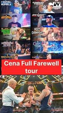 John cena farewell tour explained | #wwe #johncena