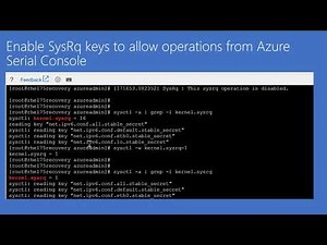 enable sysrq for Azure Serial Console
