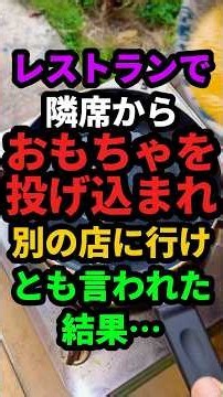 レストランで隣席からおもちゃが投げ込まれ出ていけとも言われた結果