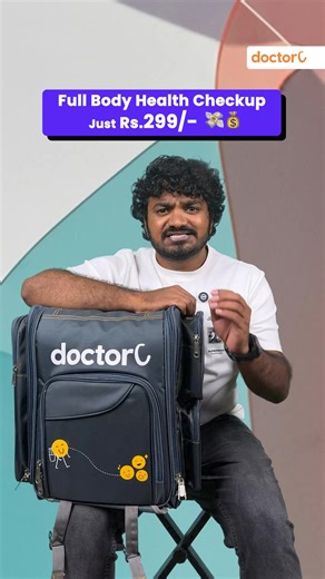One checkup, a lifetime of peace! Get 33 essential tests @ ₹299—fast, easy, and at home. | Doctor C