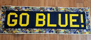 Go Blue Table Runner PATTERN ONLY U of M Michigan Inspired - Etsy Canada