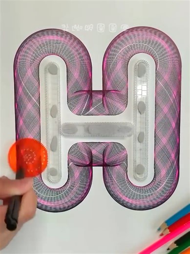 H By Shape Spirograph Art Video #h #OddlySatisfying #asmrsounds #spirograph #satisfying