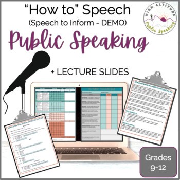 PUBLIC SPEAKING Demonstration Speech   Lecture Slides | Speech to Inform
