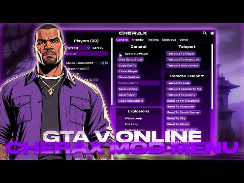 *[THE BEST] GTA V Online - Cherax Mod Menu | Updated Cherax Mod For GtaV | Many Functions | FREE