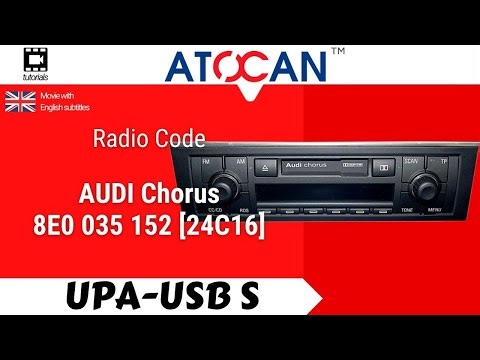 AUDI Chorus 8E0 035 152 [24C16] by Grundig - Reading Radio Code by UPA USB-S