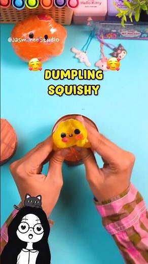 I made the VIRAL MYSTERY DUMPLING SQUISHY ! 😱 How to make DIY Squishy at Home #squishy #how #shorts