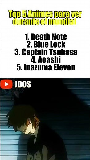 📌 Top 5 Animes para ver en el mundial