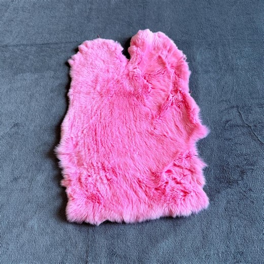 Candy Pink Rabbit Fur, Real Rex Rabbit Hide, Rare Fur Color, Genuine Fur Fabric, Throw Rabbit Hide, Soft Fur, Fluffy Fur, Fur for Crafts - Etsy