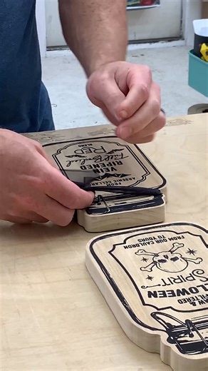 305K views · 1.6K reactions | Making a Wooden Halloween Jar (Actually Two) using Scorch Paint Dropping the link to Scorch Paint if you want to check it out for your next cool project  https://scorchmarker.com/products/scorch-paint #ASMR #scorchpaint #woodburning #halloween | Scorch Marker | Facebook