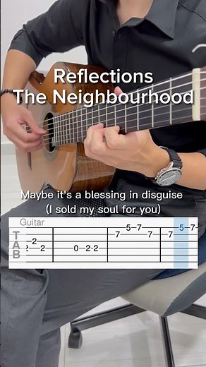 Part 2 - Reflections by The Neighbourhood #guitartutorial #guitarcover #beginner #guitartabs