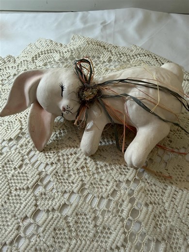 Vintage Sleeping Shelf Bunny Ceramic Easter Decor - Etsy Australia