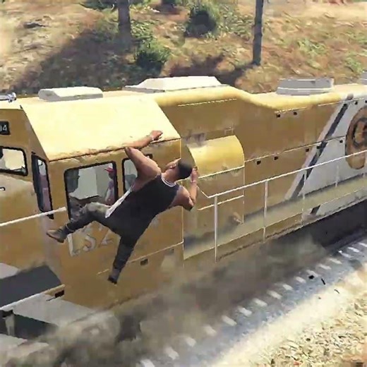 Train Heist Gone Wrong 🔥 #gta5 #gaming #shorts