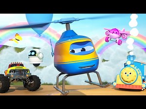 Learn Shapes with Max the Glow Train and his Team | The Amazing Sky Adventure - Videos For Kids