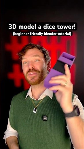 Learn how to 3D model a dice tower in blender in my new beginner friendly tutorial! #dicetower