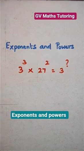 Exponents and powers- shortcut #shorts #maths #exponents #mathstricks #shortcuttricks #mathematics