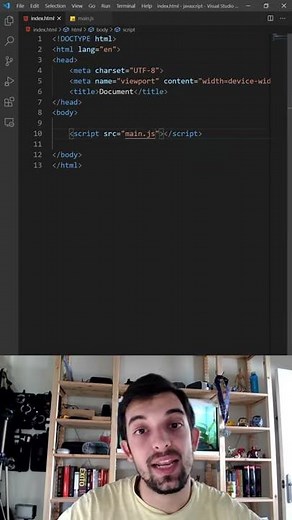 Vincular JavaScript Externo a HTML [#Shorts]