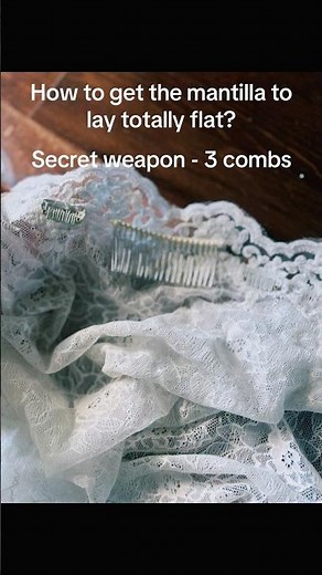 How to get mantilla veil to lay totally flat on your head: secret hack for hairstyling ￼