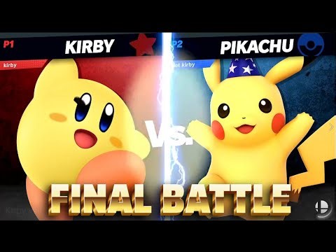 Kirby vs Pikachu Super Smash Bros: Final Battle