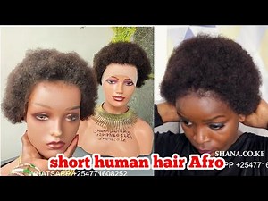 Must-See Short Black Afro Wig – Human Hair Perfection with Sharonwanizwigs!