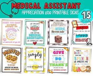 Medical Assistant Week Printable Signs. Happy Medical Assistants Week Appreciation Gift. - Etsy