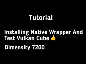 How To Install Native Wrapper And Test Vulkan Tutorial ( Ignore Song In Background )