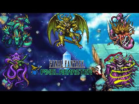 Final Fantasy 1 Pixel Remaster All Bosses Fight