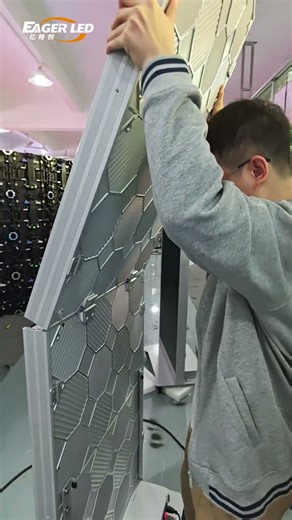 Foldable LED poster display screen that can play videos on both sides.#eagerled #leddisplay