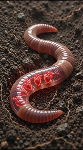 This Worm Has 5 Hearts And Science Can't Explain Why 🤯 #facts #didyouknow #science #biology #nature