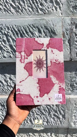 Light Red Dove Journal with Brown Pages — Handmade Blank Notebook